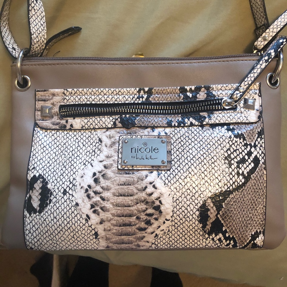 Never used snakeskin purse Nicole by Nicole Miller